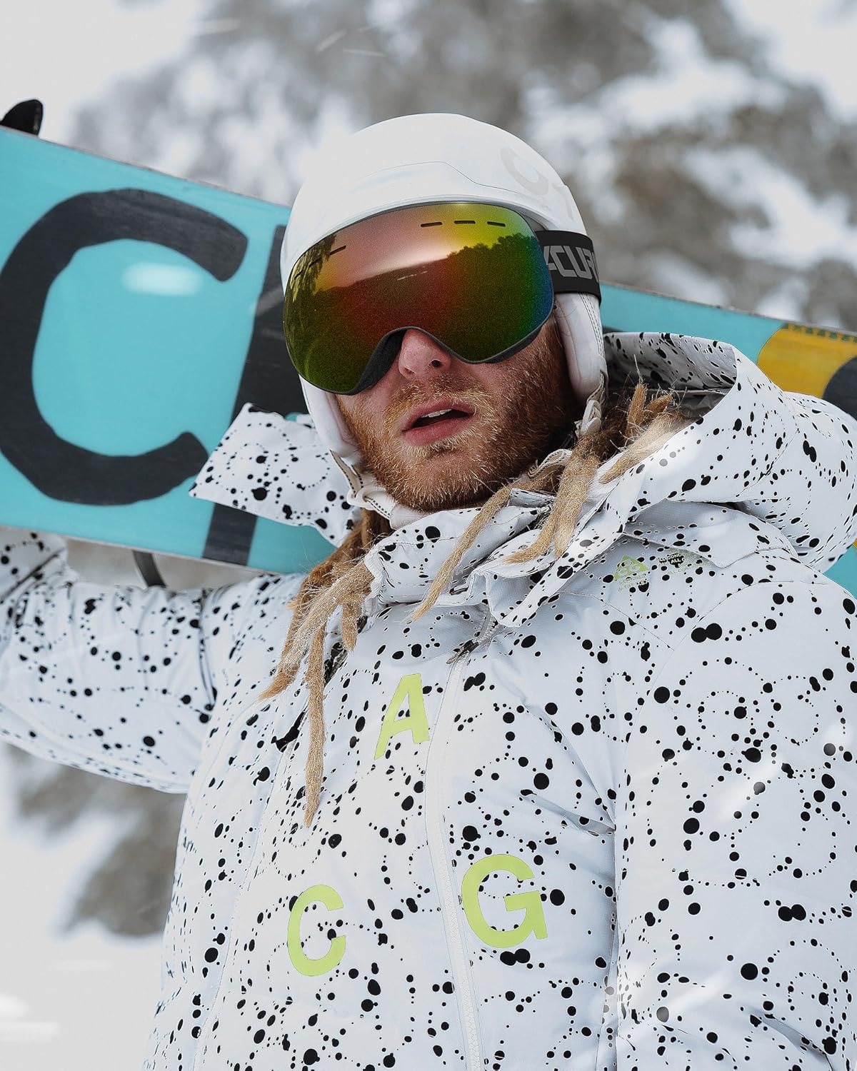 ACURE Ski Goggles, OTG Frameless Snow Snowboard Goggles of Dual Lens with Anti Fog & UV400 Protection for Men, Women, Youth