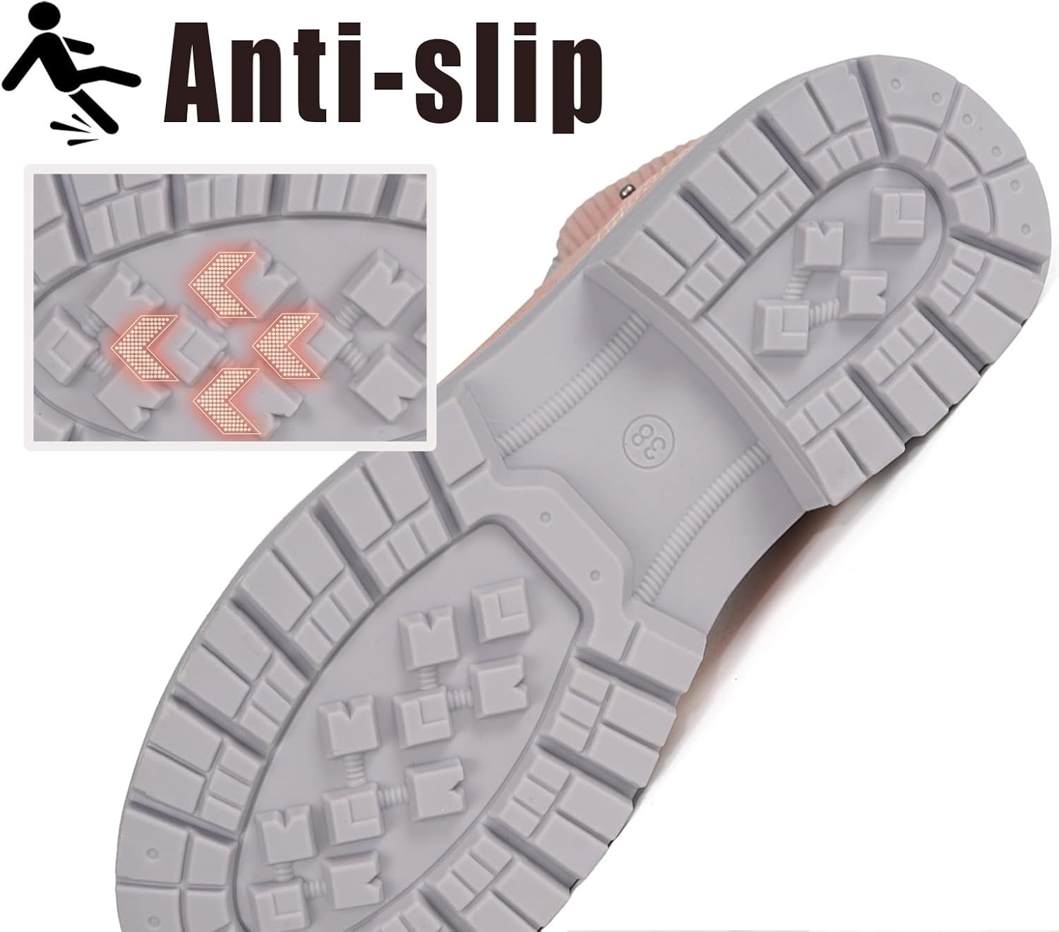 Snow Boots Womens Mens Winter Flat Ankle Boots Warm Fur Lined Fashion Combat Leather Shoes Casual Work Walking Hiking Lace Up Outdoor Trainer Urban