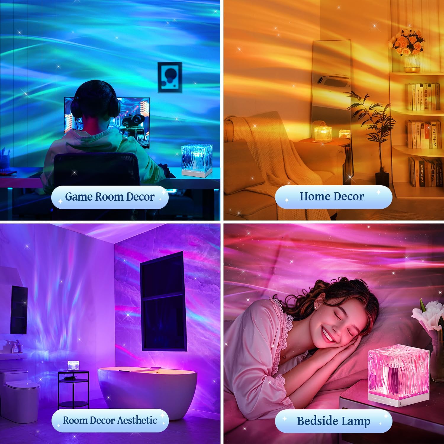 Northern Lights Projector Christmas Gifts for Teen Girls, 18 Colors Galaxy Projector for Bedroom Lumena Lamp Mood Lighting Ocean Lamp, Remote Cute Stuff for Teen Girls Night Light Projector Cool Stuff