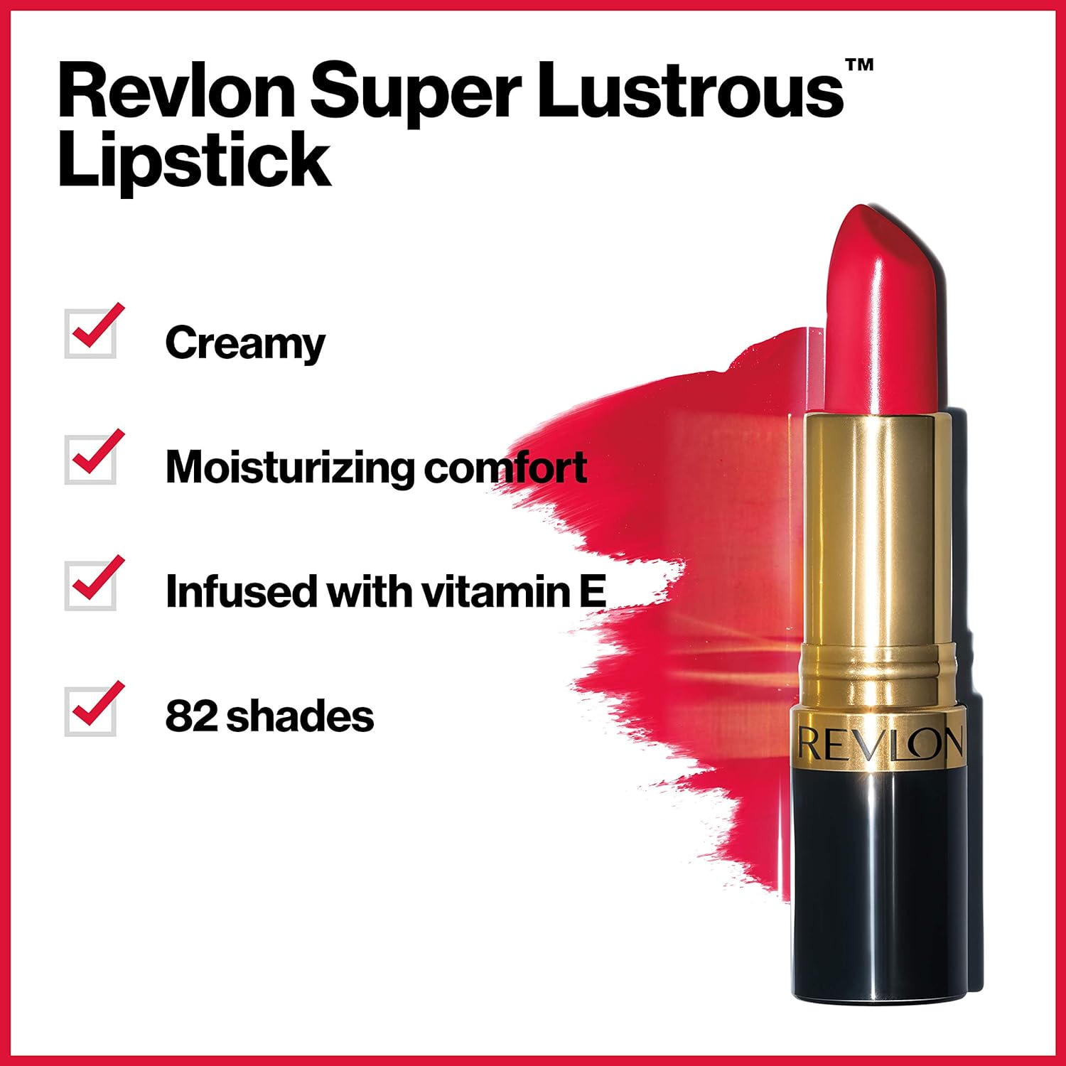 Revlon Super Lustrous Lipstick, Creamy Formula For Soft, Fuller-Looking Lips, Moisturized Feel, 764 On the Mauve, 0.15 oz