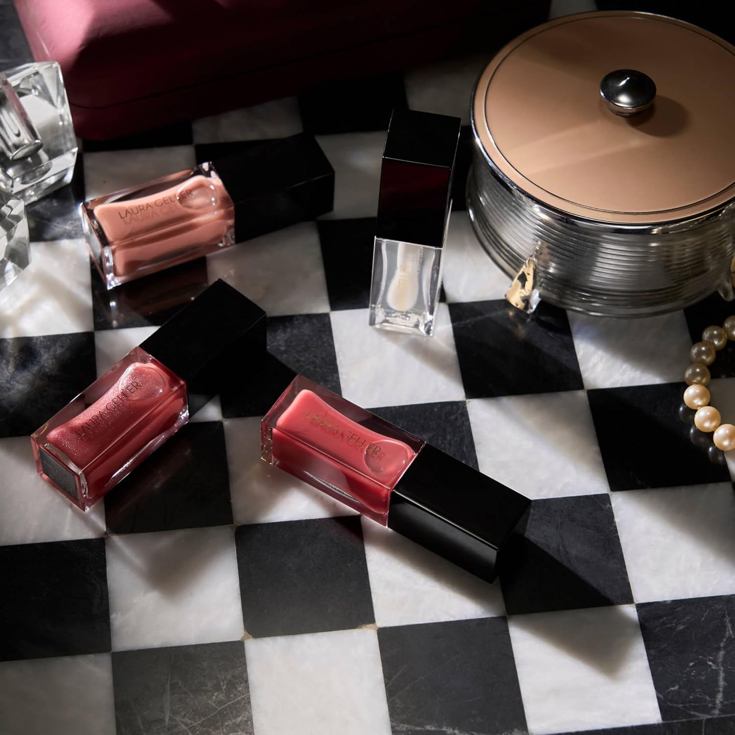 LAURA GELLER NEW YORK Let It Shine Boxed Gift Set | Includes 4 Fine Shine Glossy Lip Oils in Exclusive New Shades | Hydrating Lip Treatment with Peptides