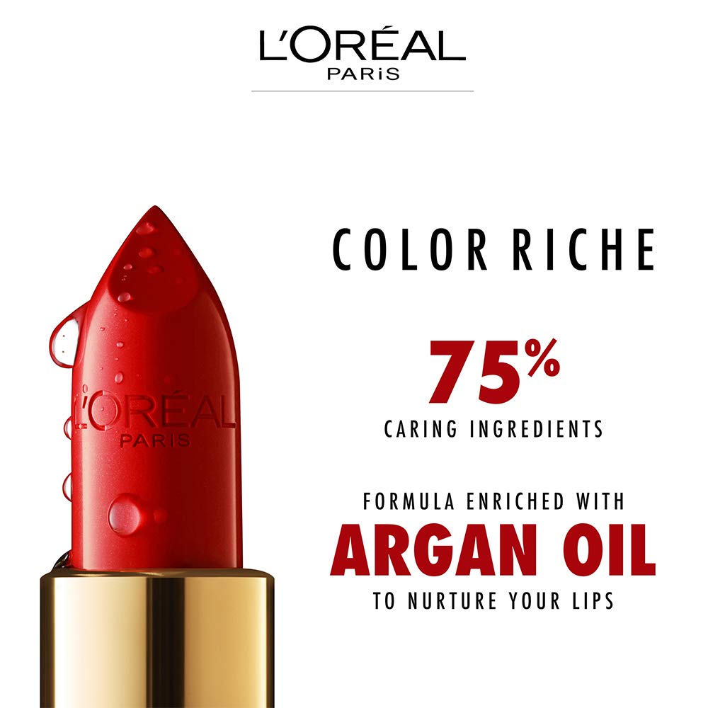 L'Oreal Paris Colour Riche Original Creamy, Hydrating Satin Lipstick with Argan Oil and Vitamin E, Blushing Berry , 1 Count