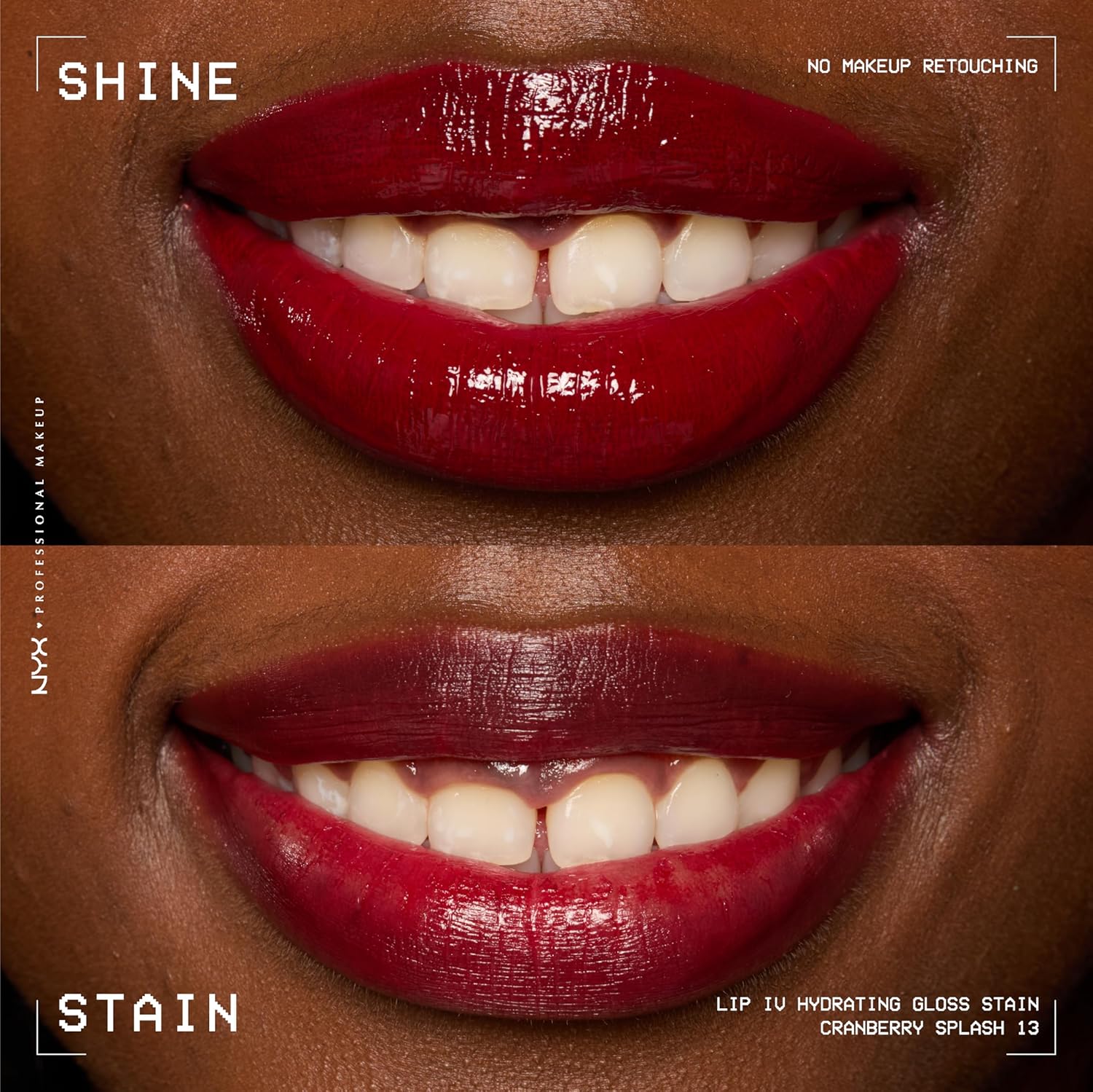 NYX PROFESSIONAL MAKEUP Lip IV Hydrating Glossy Lip Stain with 12HR Hydration - Drippin In Rose (Pink)