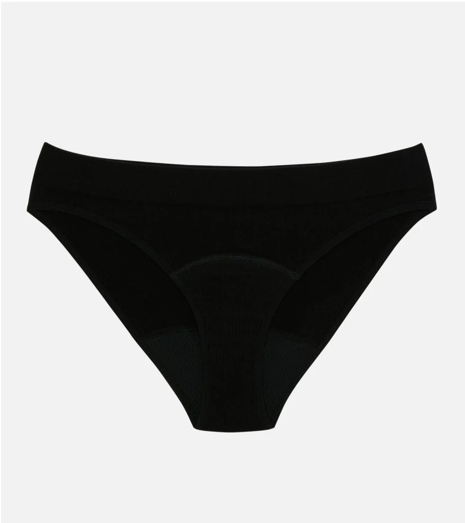 Nahtloser Ripp-Brief - Schwarz