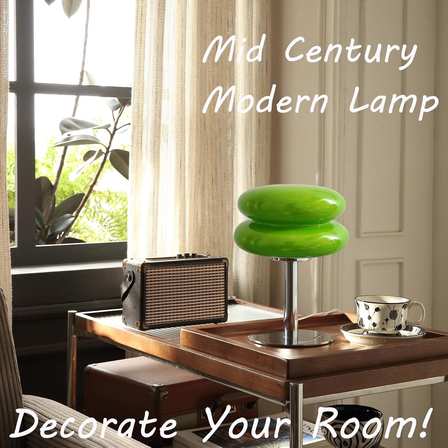 Glivpny Mushroom Lamp for Bedroom,Mid Century Modern Lamp for Nightstand, Dimmable Retro Egg Tart Bedside Small Lamps,Unique Home Mushroom Decor Aesthetic Cute Table Lamps for Living Room (Orange)