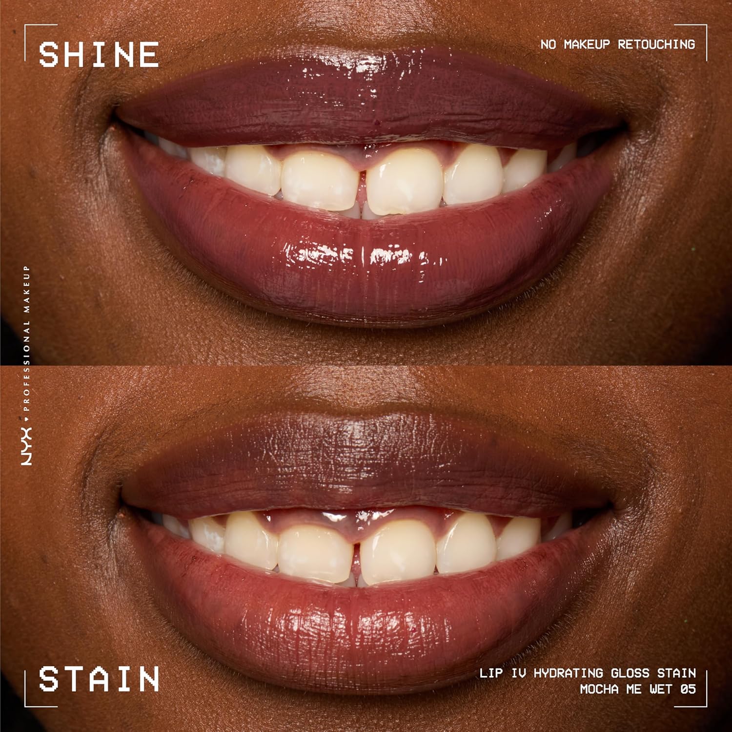 NYX PROFESSIONAL MAKEUP Lip IV Hydrating Glossy Lip Stain with 12HR Hydration - Drippin In Rose (Pink)