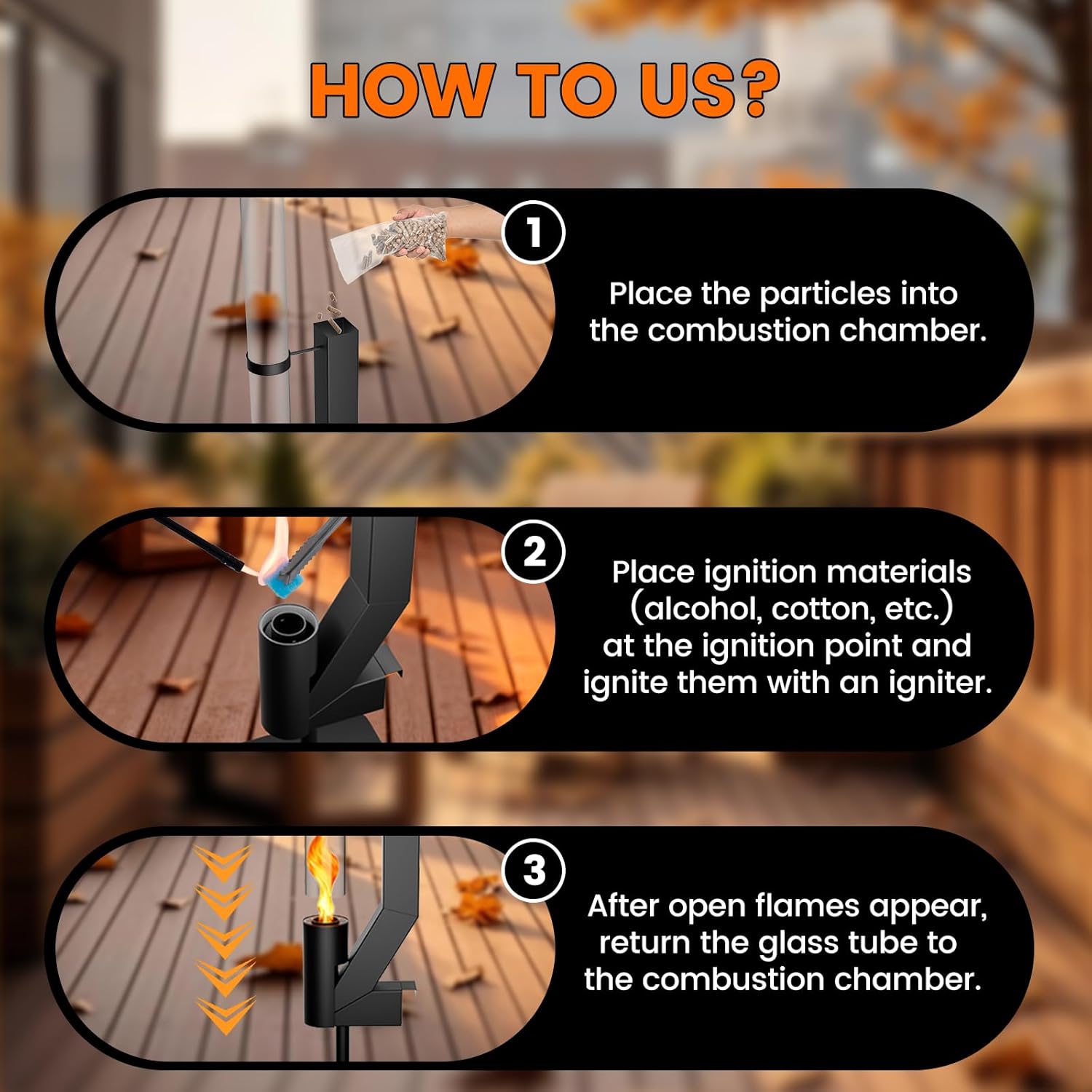 62 Inches Wood Pellet Heater - Patio Heater Wood Pellet Stove - Smokeless Pellet Fire Pits for Outside - Patio Rocket Stove for Camping Garden Picnic