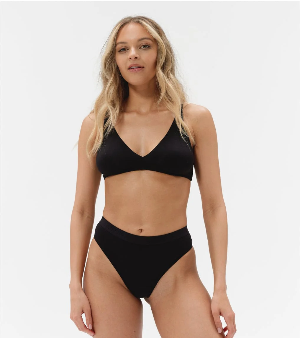 Active High-Rise - Recyceltes Nylon - Schwarz