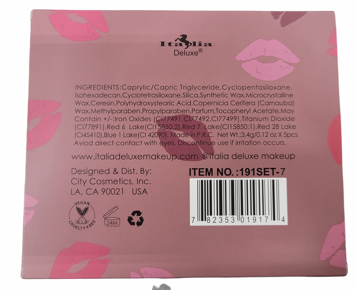 Italia Deluxe Top Five Mousse Matte Lipstick Set Send Nudes