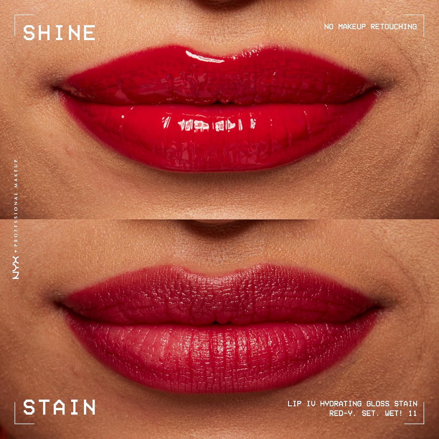 NYX PROFESSIONAL MAKEUP Lip IV Hydrating Glossy Lip Stain with 12HR Hydration - Drippin In Rose (Pink)