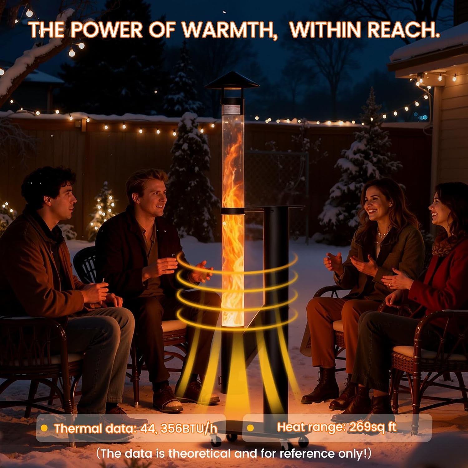 62 Inches Wood Pellet Heater - Patio Heater Wood Pellet Stove - Smokeless Pellet Fire Pits for Outside - Patio Rocket Stove for Camping Garden Picnic