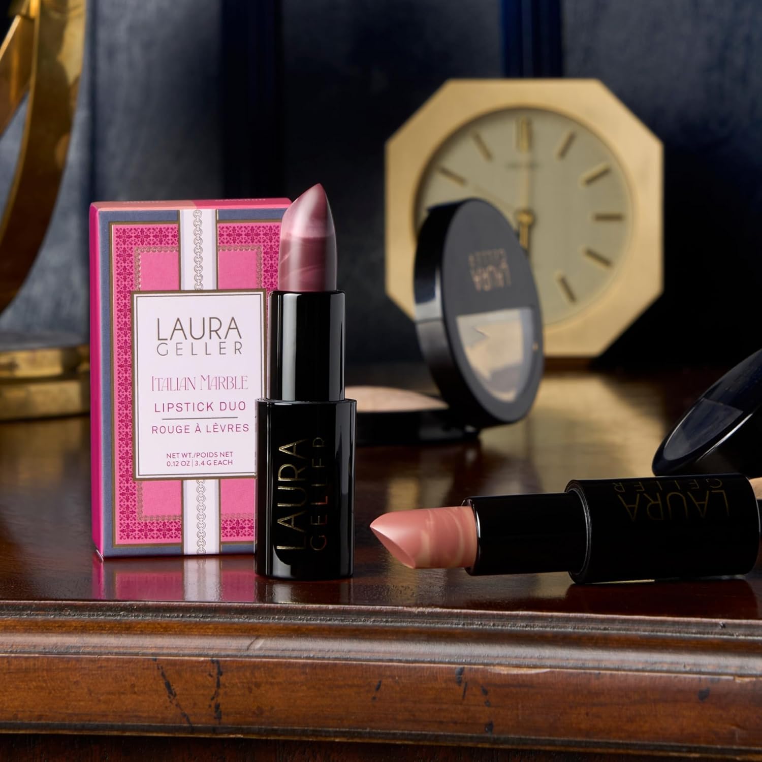 LAURA GELLER NEW YORK Italian Marble Sheer Lipstick - Al Fresco - Hydrating & Lightweight - Vitamin E & Caster Seed Oil - Cream Finish