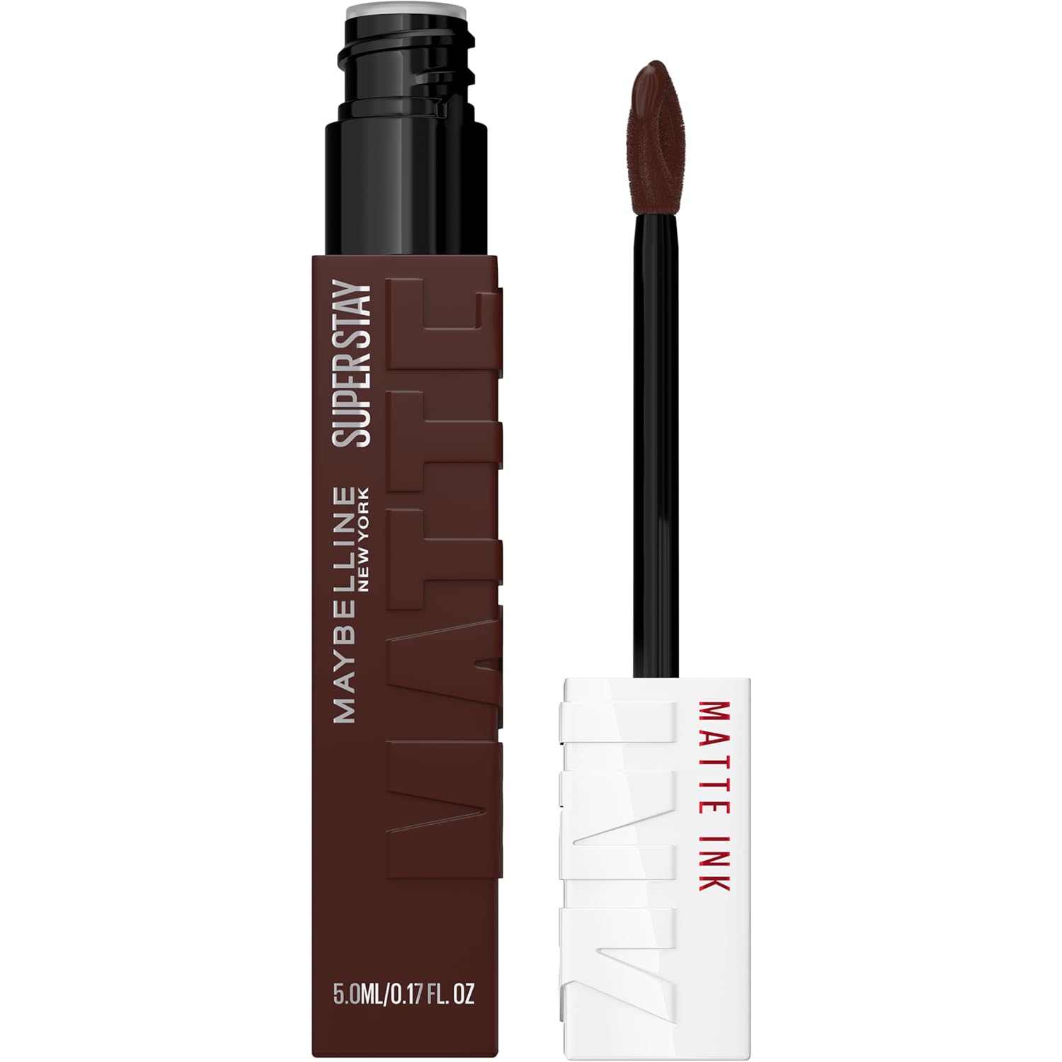Maybelline Super Stay Matte Ink Liquid Lipstick Makeup, Long Lasting High Impact Color, Up to 16H Wear, Mover, Brown, 1 Count, Packaging May Vary