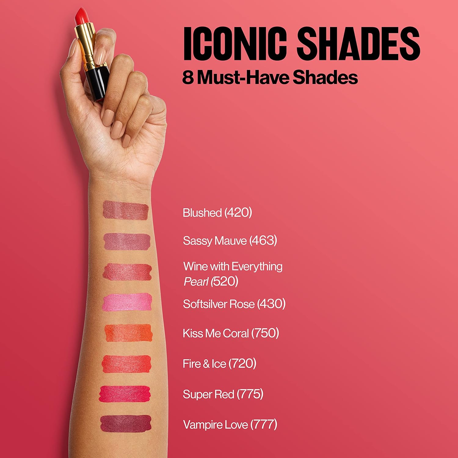 Revlon Super Lustrous Lipstick, Creamy Formula For Soft, Fuller-Looking Lips, Moisturized Feel, 764 On the Mauve, 0.15 oz