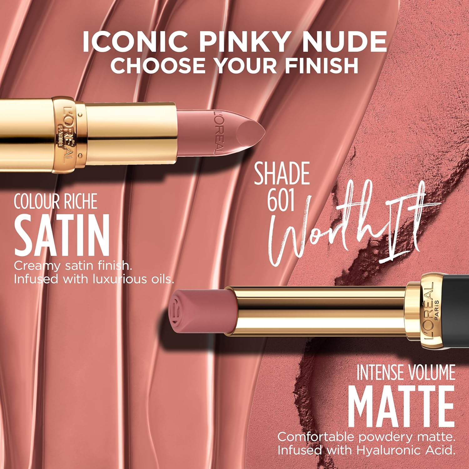 L'Oreal Paris Colour Riche Original Creamy, Hydrating Satin Lipstick with Argan Oil and Vitamin E, Blushing Berry , 1 Count