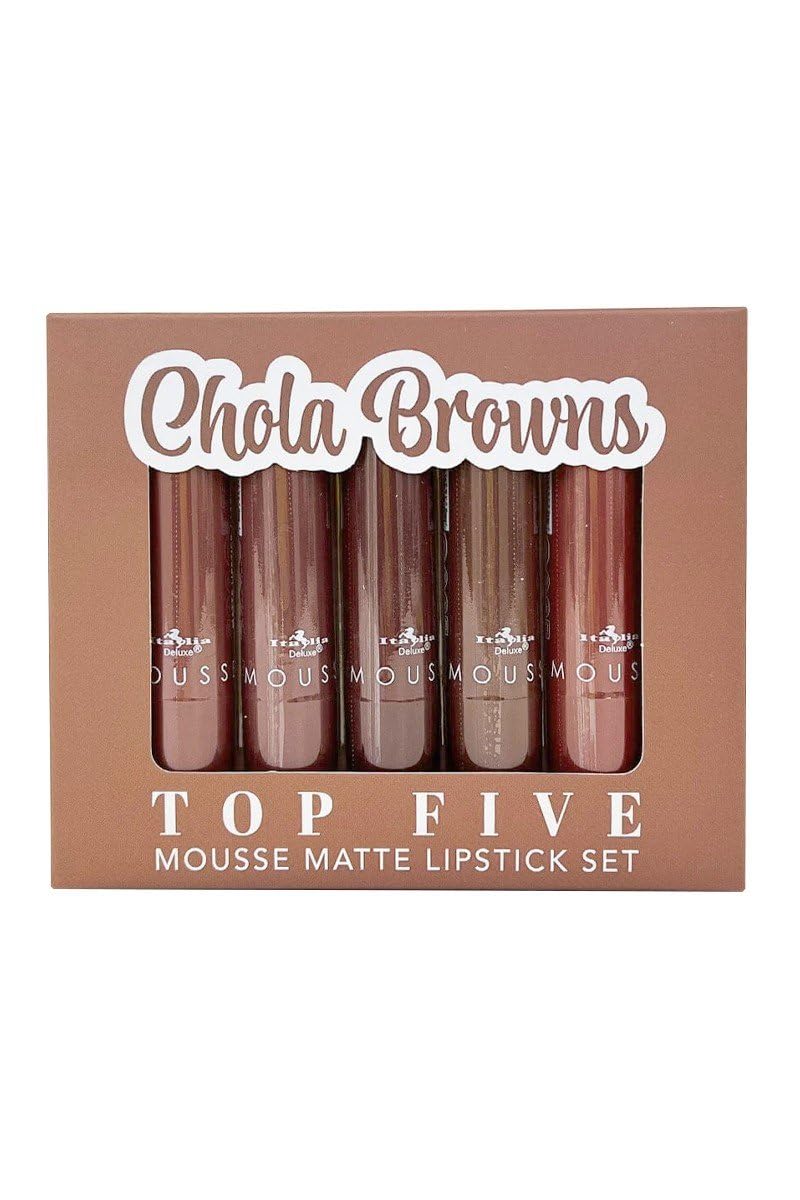Italia Deluxe Top Five Mousse Matte Lipstick Set Send Nudes