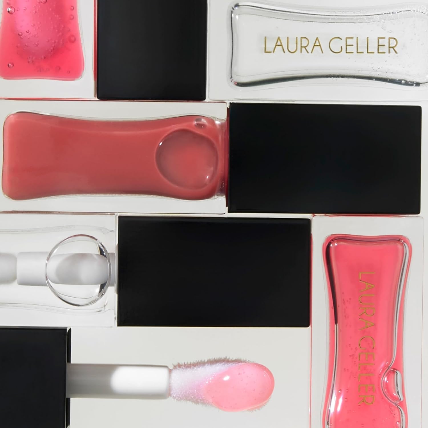 LAURA GELLER NEW YORK Let It Shine Boxed Gift Set | Includes 4 Fine Shine Glossy Lip Oils in Exclusive New Shades | Hydrating Lip Treatment with Peptides
