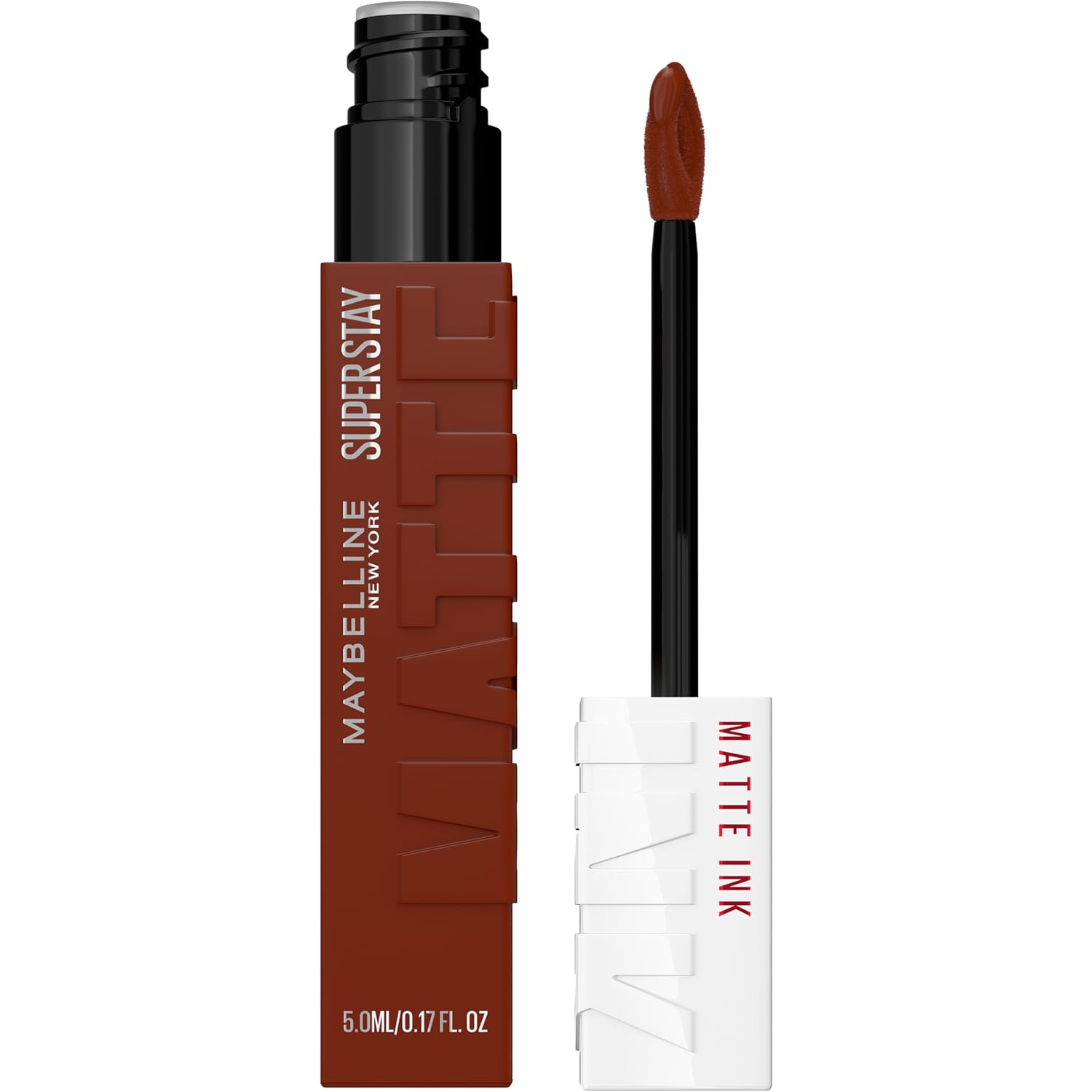 Maybelline Super Stay Matte Ink Liquid Lipstick Makeup, Long Lasting High Impact Color, Up to 16H Wear, Mover, Brown, 1 Count, Packaging May Vary