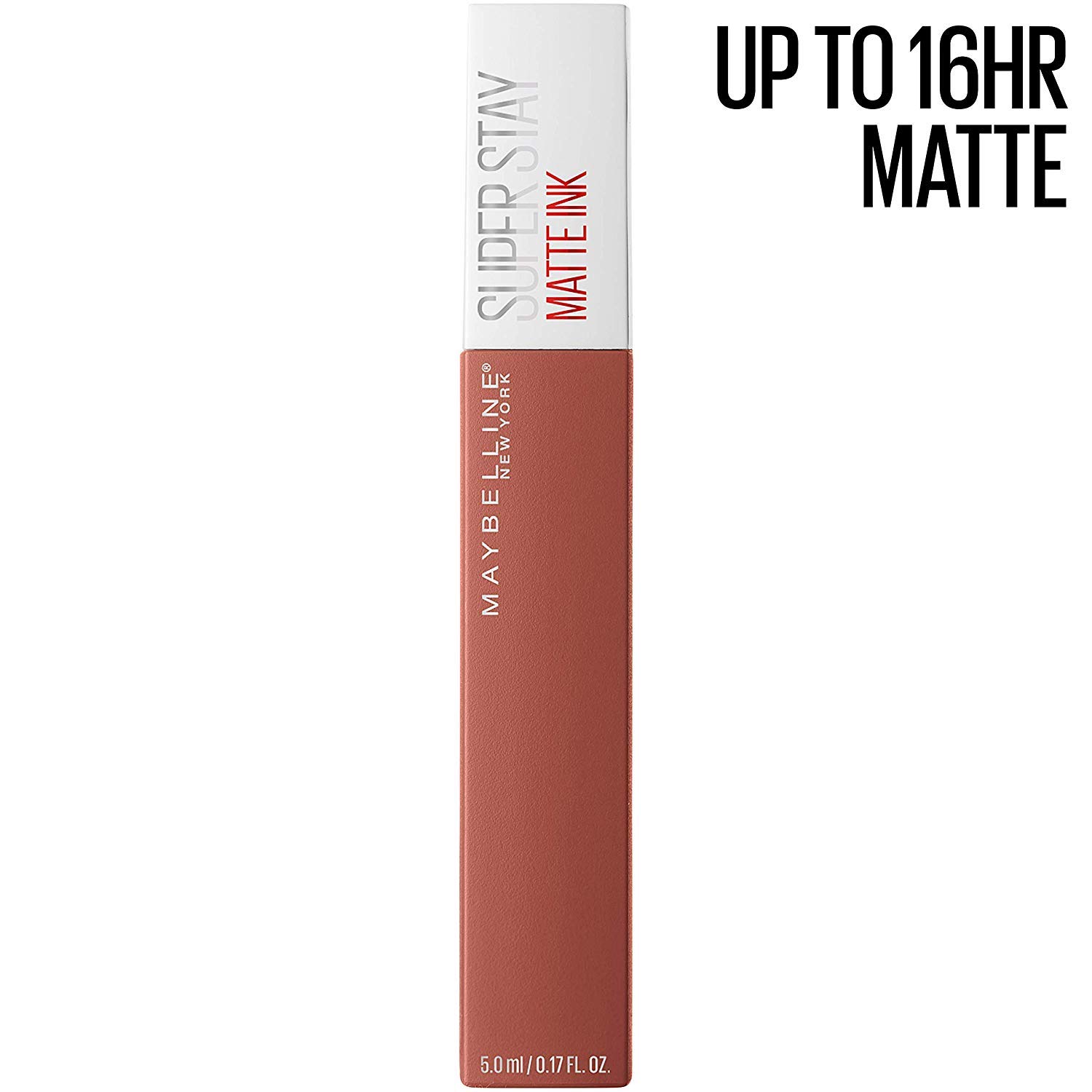 Maybelline Super Stay Matte Ink Liquid Lipstick Makeup, Long Lasting High Impact Color, Up to 16H Wear, Mover, Brown, 1 Count, Packaging May Vary