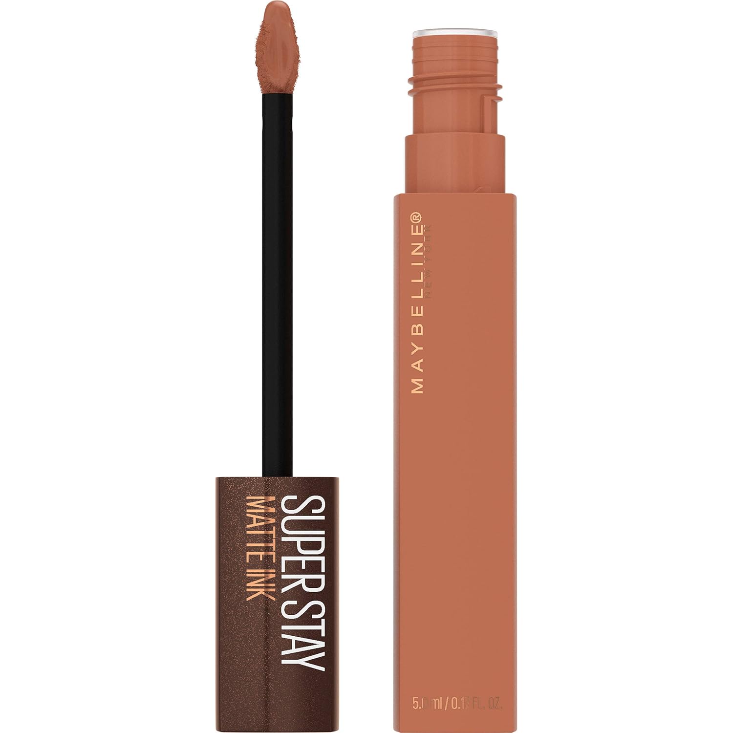 Maybelline Super Stay Matte Ink Liquid Lipstick Makeup, Long Lasting High Impact Color, Up to 16H Wear, Mover, Brown, 1 Count, Packaging May Vary