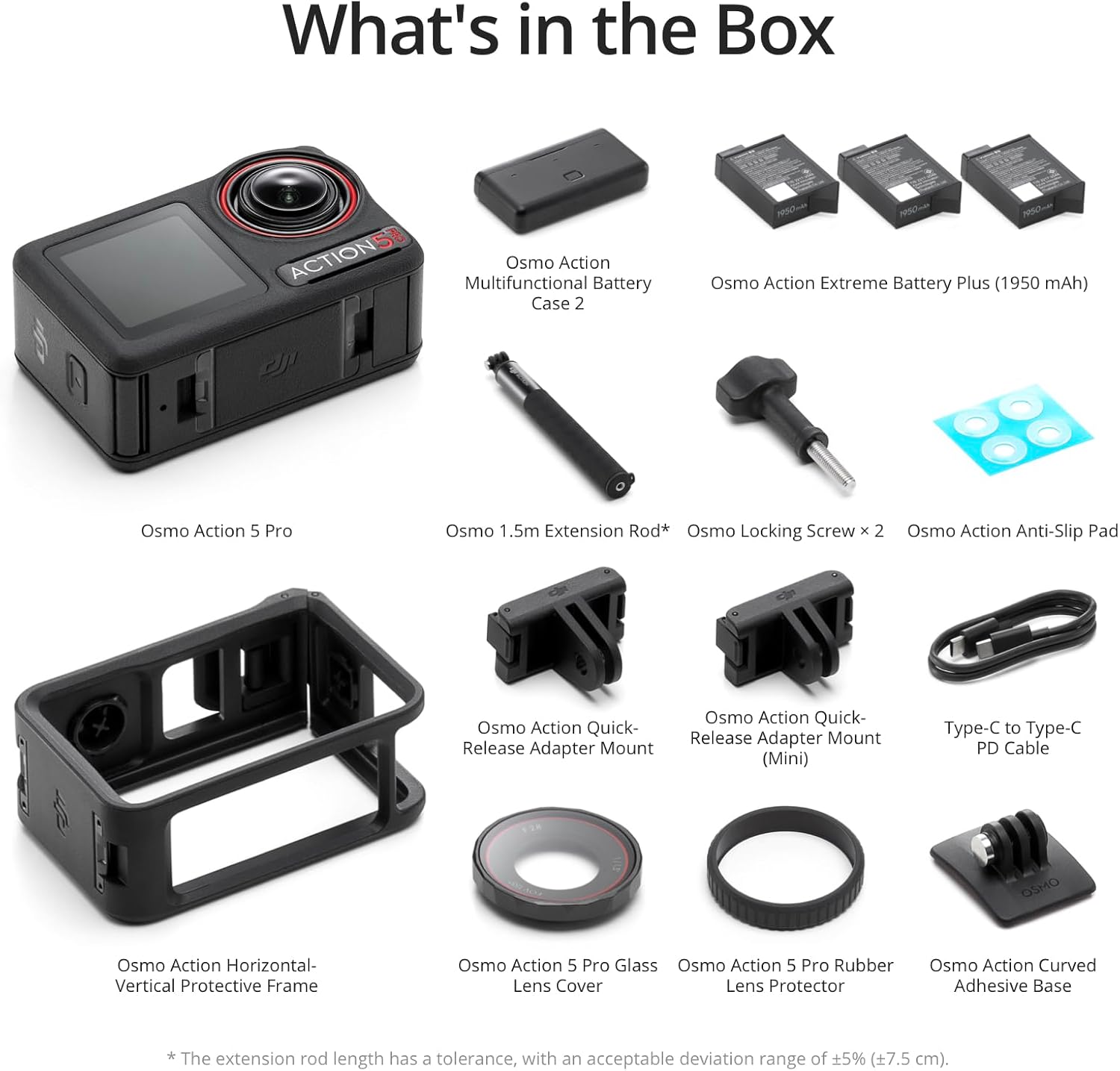 DJI Osmo Action 5 Pro Essential Combo, Waterproof Action Camera with 1/1.3 Sensor, 4K/120fps Video, Subject Tracking, Stabilization, Dual OLED Touchscreens, Action Camera 4K Ideal for Sports, Vlog