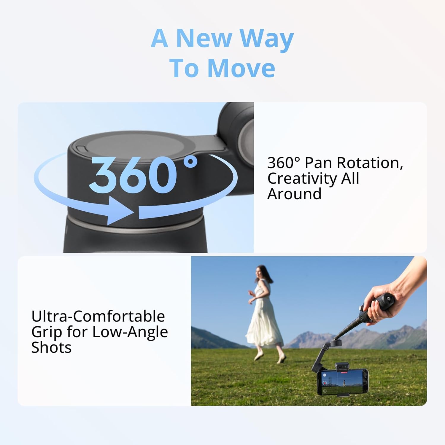 DJI Osmo Mobile 8 Gimbal Stabilizer for Phone, Native Tracking with Apple DockKit, 360° Pan Rotation, Built-in Extension Rod & Tripod, 10h Battery, Extension Rod, Foldable 3-Axis Stabilization