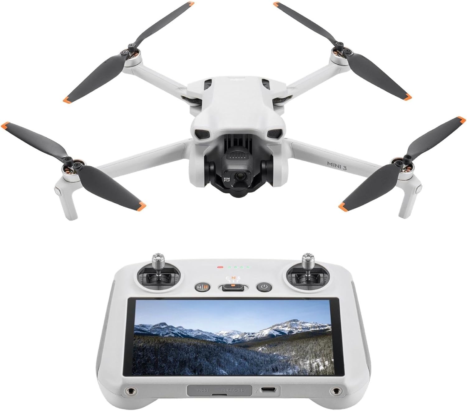 DJI Mini 3 Fly More Combo (DJI RC), Drones with Camera for Adults 4K, 3 Batteries for 114-min Flight Time, Vertical Shooting, 32800ft (10km) Video Transmission, Lightweight Mini Drone for Beginners