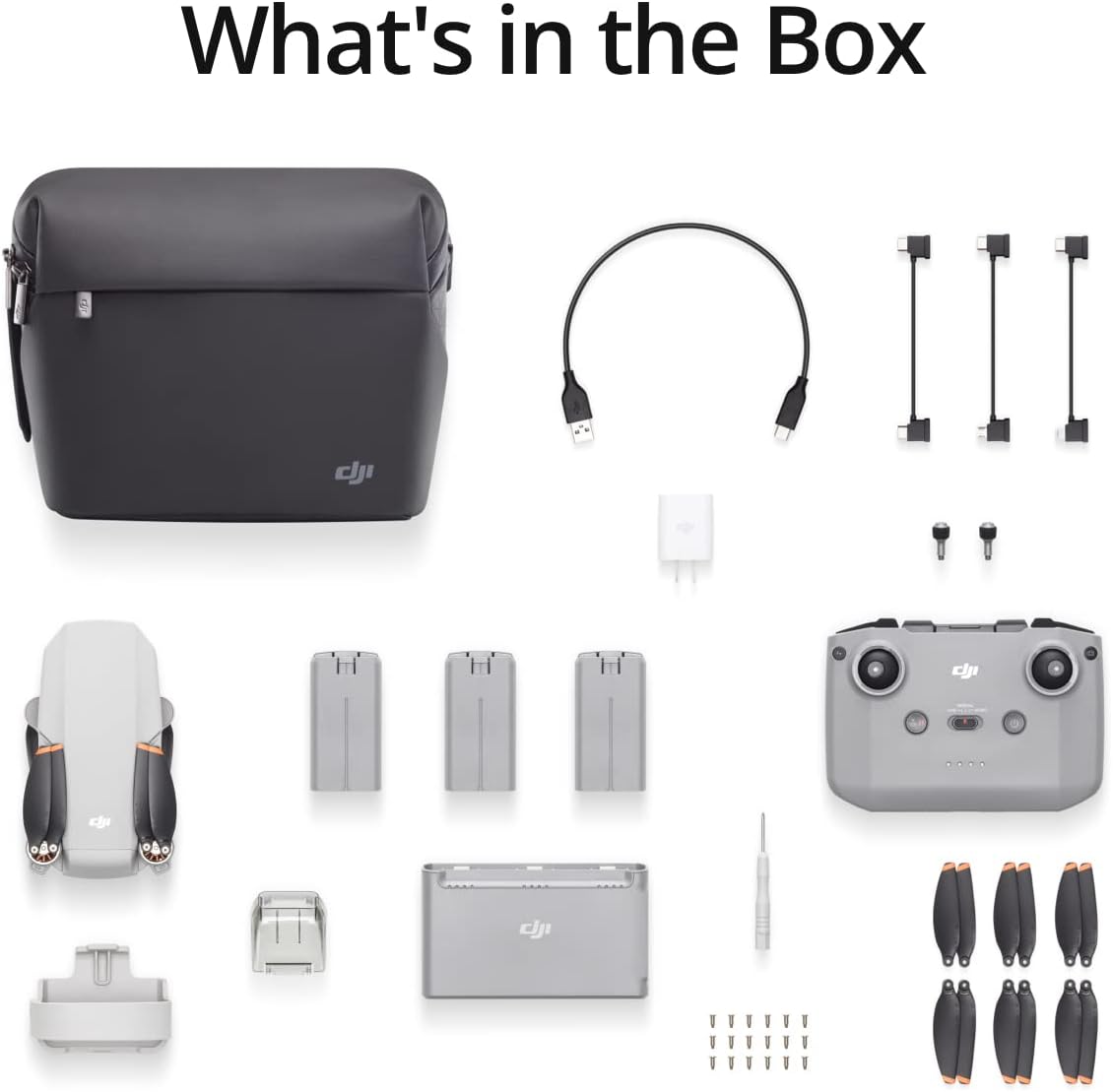 DJI Mini 4K Fly More Combo, Drone with 4K UHD Camera for Adults, Under 249 g, 3-Axis Gimbal Stabilization, 10km Video Transmission, Auto Return, 3 Batteries for 93-Min Max Flight Time, QuickShots