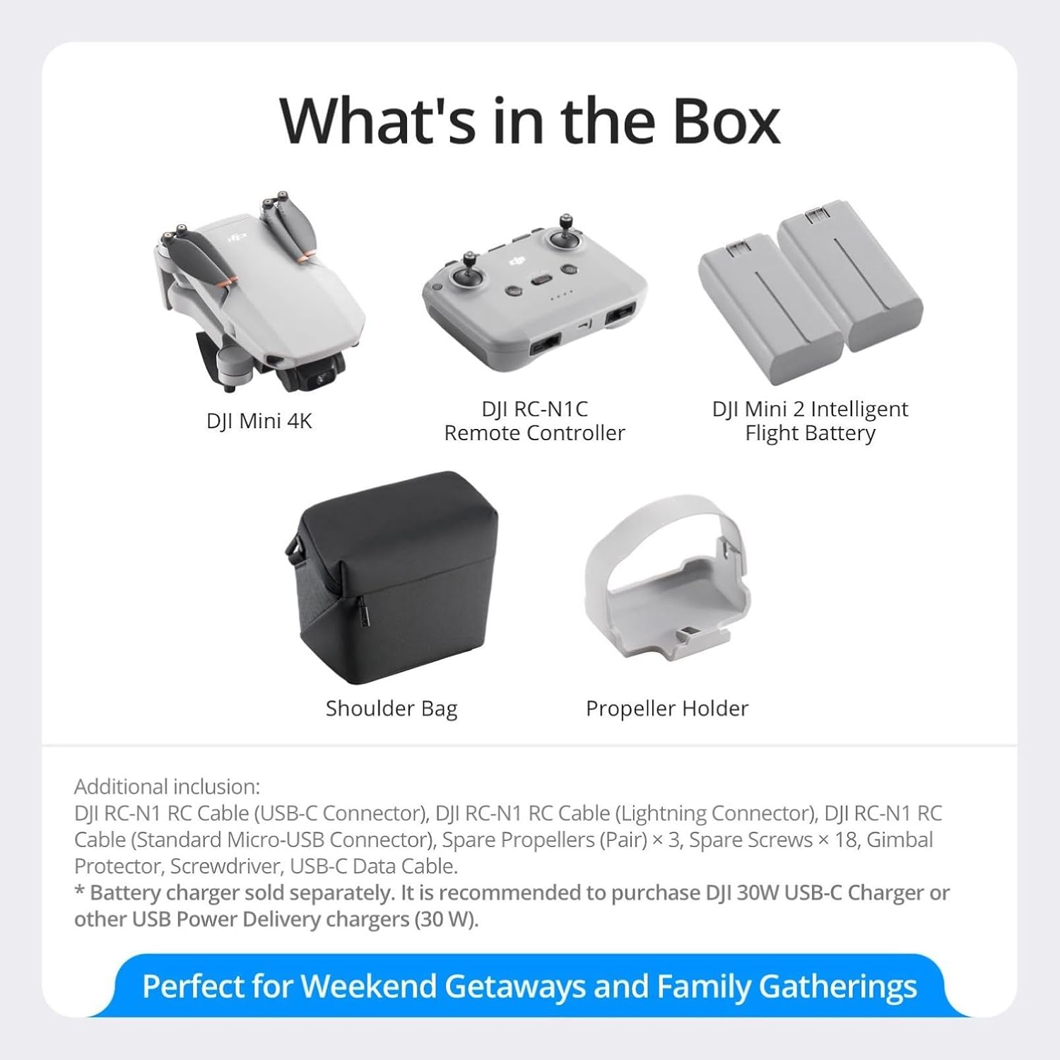 DJI Mini 4K Fly More Combo, Drone with 4K UHD Camera for Adults, Under 249 g, 3-Axis Gimbal Stabilization, 10km Video Transmission, Auto Return, 3 Batteries for 93-Min Max Flight Time, QuickShots