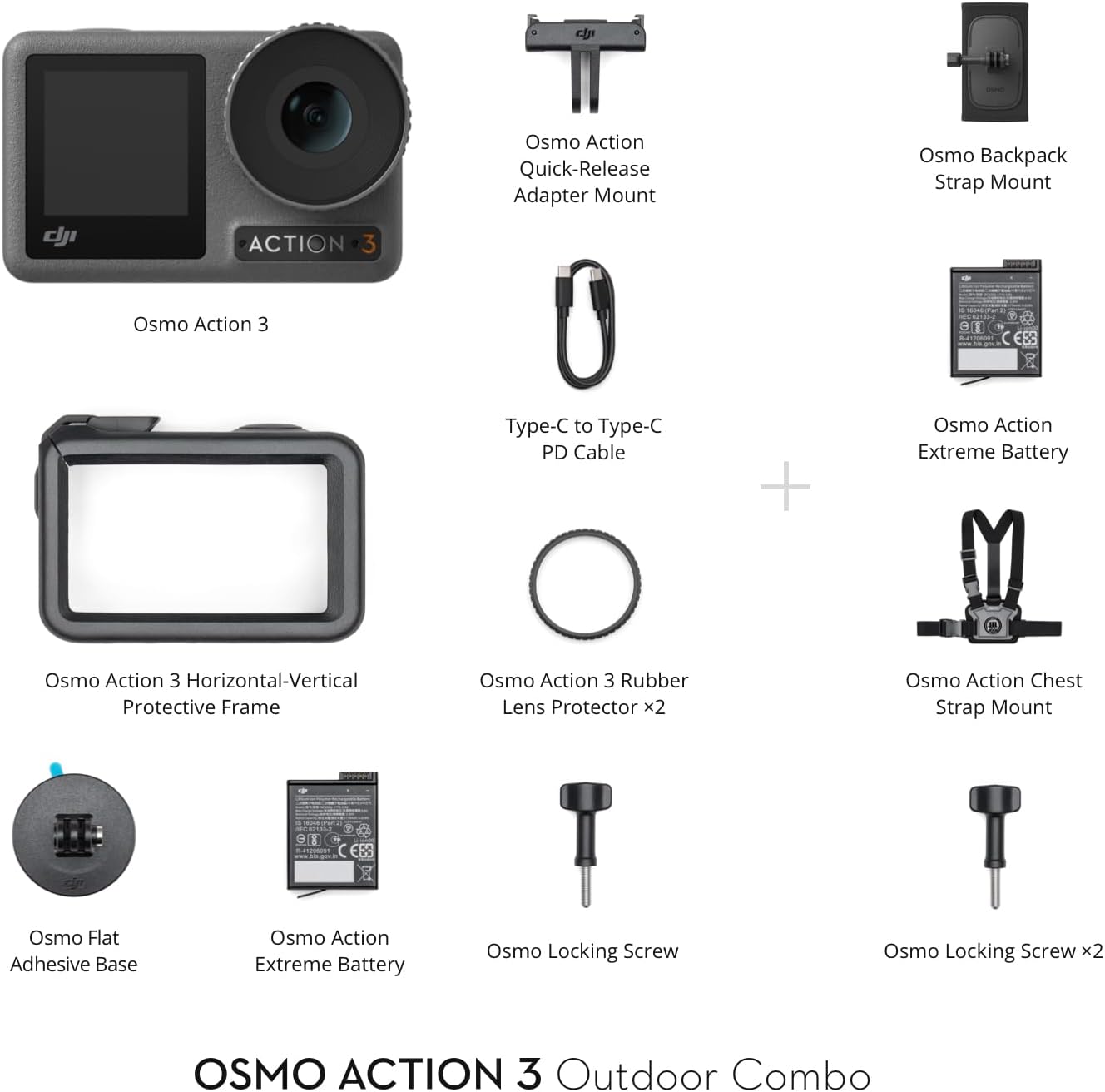 DJI Osmo 360 Camera Adventure Combo, Waterproof 8K 360° Action Camera with 1-Inch 360° Imaging, Extended Battery Life with 3 Batteries, Native 8K 360° Video, 105GB Built-in Storage, 360 Action Camera