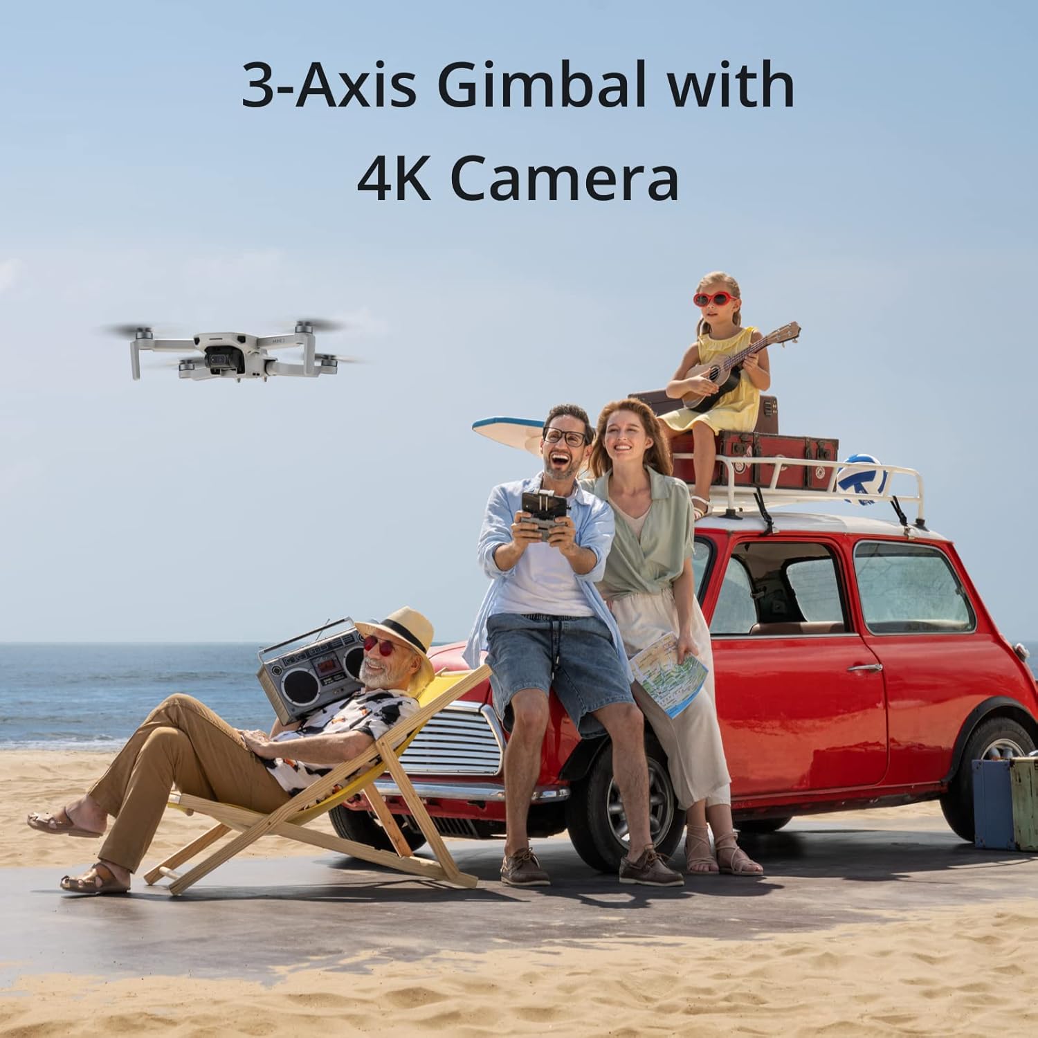 DJI Mini 4K Fly More Combo, Drone with 4K UHD Camera for Adults, Under 249 g, 3-Axis Gimbal Stabilization, 10km Video Transmission, Auto Return, 3 Batteries for 93-Min Max Flight Time, QuickShots