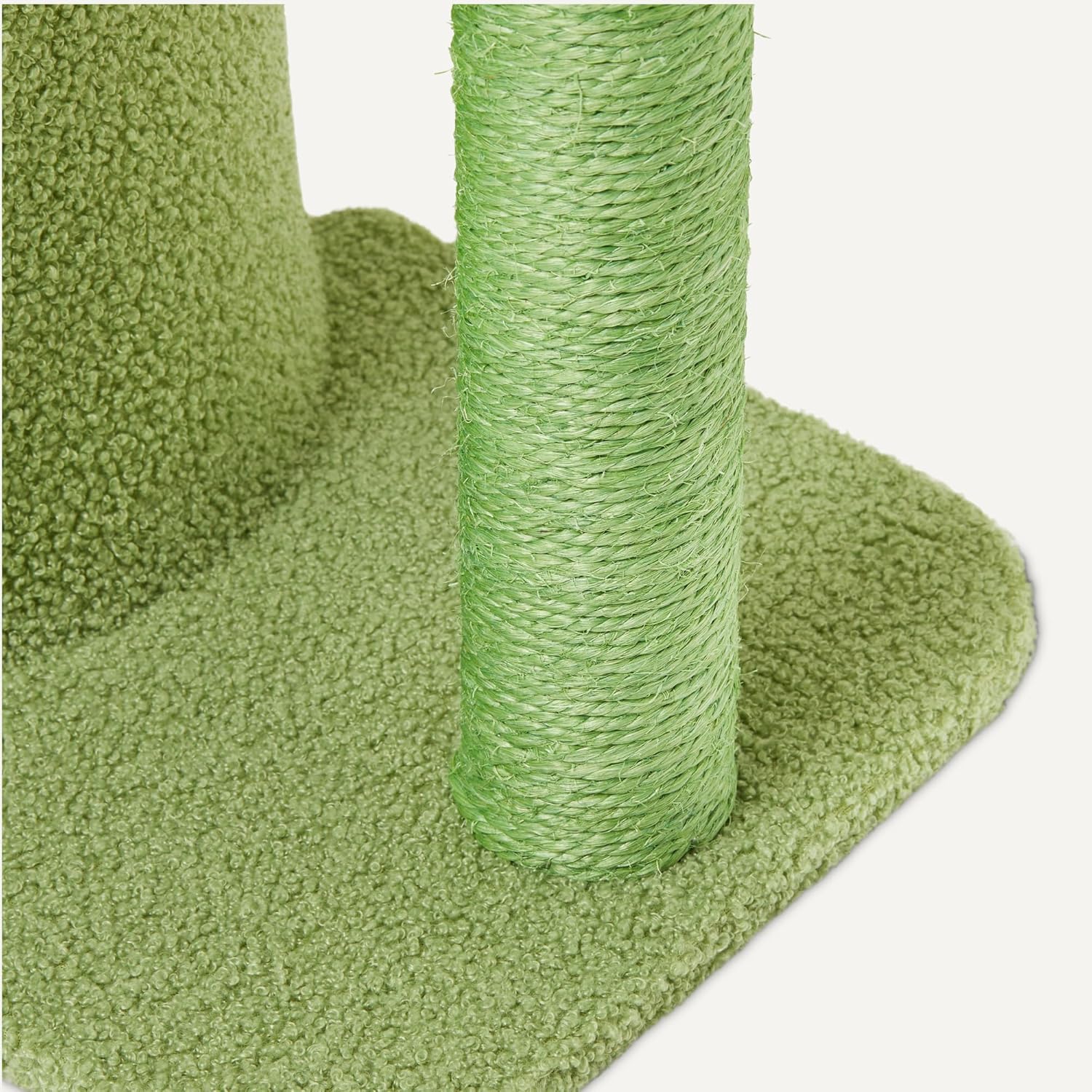 Amazon Basics Cat Scratcher - Indoor Cactus Single Cat & Kittens Scratching Post with Dangling Ball, Medium (25.6H) - Green