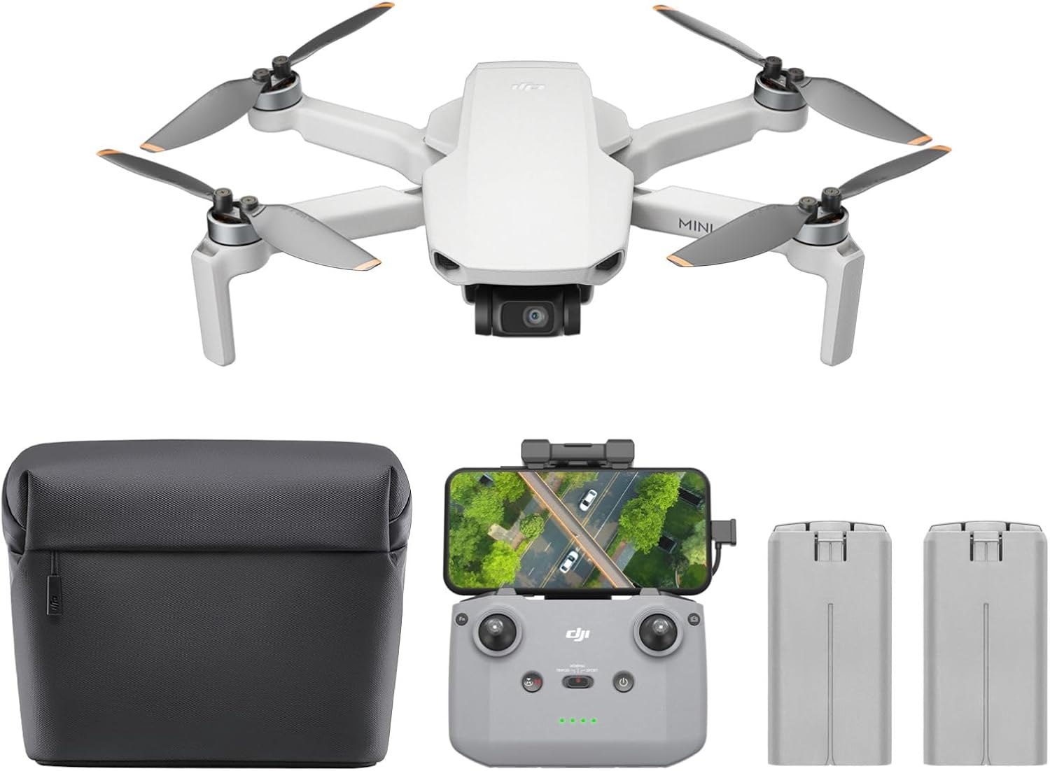 DJI Mini 4K Fly More Combo, Drone with 4K UHD Camera for Adults, Under 249 g, 3-Axis Gimbal Stabilization, 10km Video Transmission, Auto Return, 3 Batteries for 93-Min Max Flight Time, QuickShots