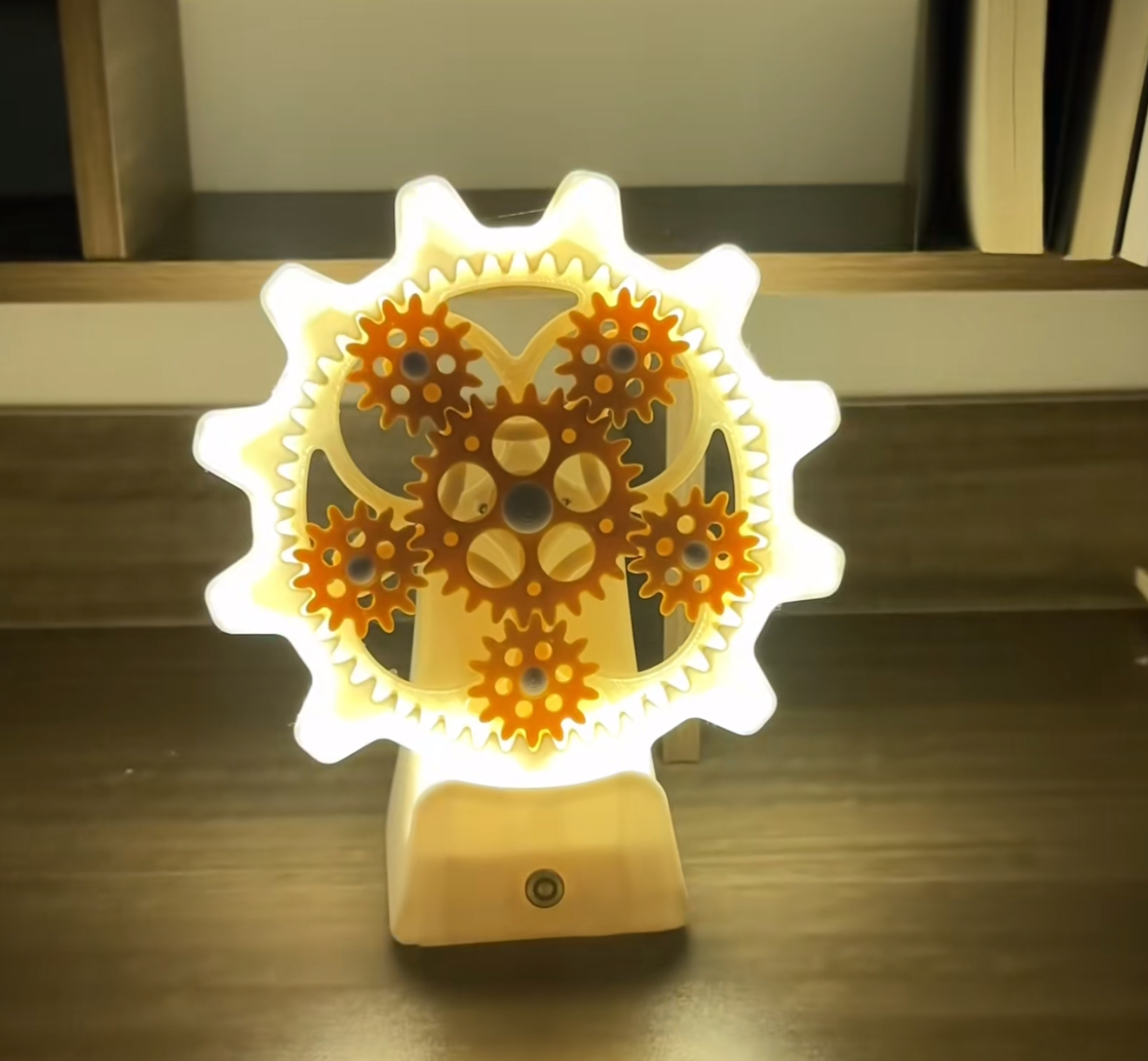 Handmade DIY Mechanical Gear Lamp,Creative Steampunk Craft Light,Kinetic Gear Decor LampLamp Table Lamp for Bedroom,Desk Bedside Small Lamps for Living Room Night Stands,Cute Mini Modern Mid Unique Aesthetic Home Living Room