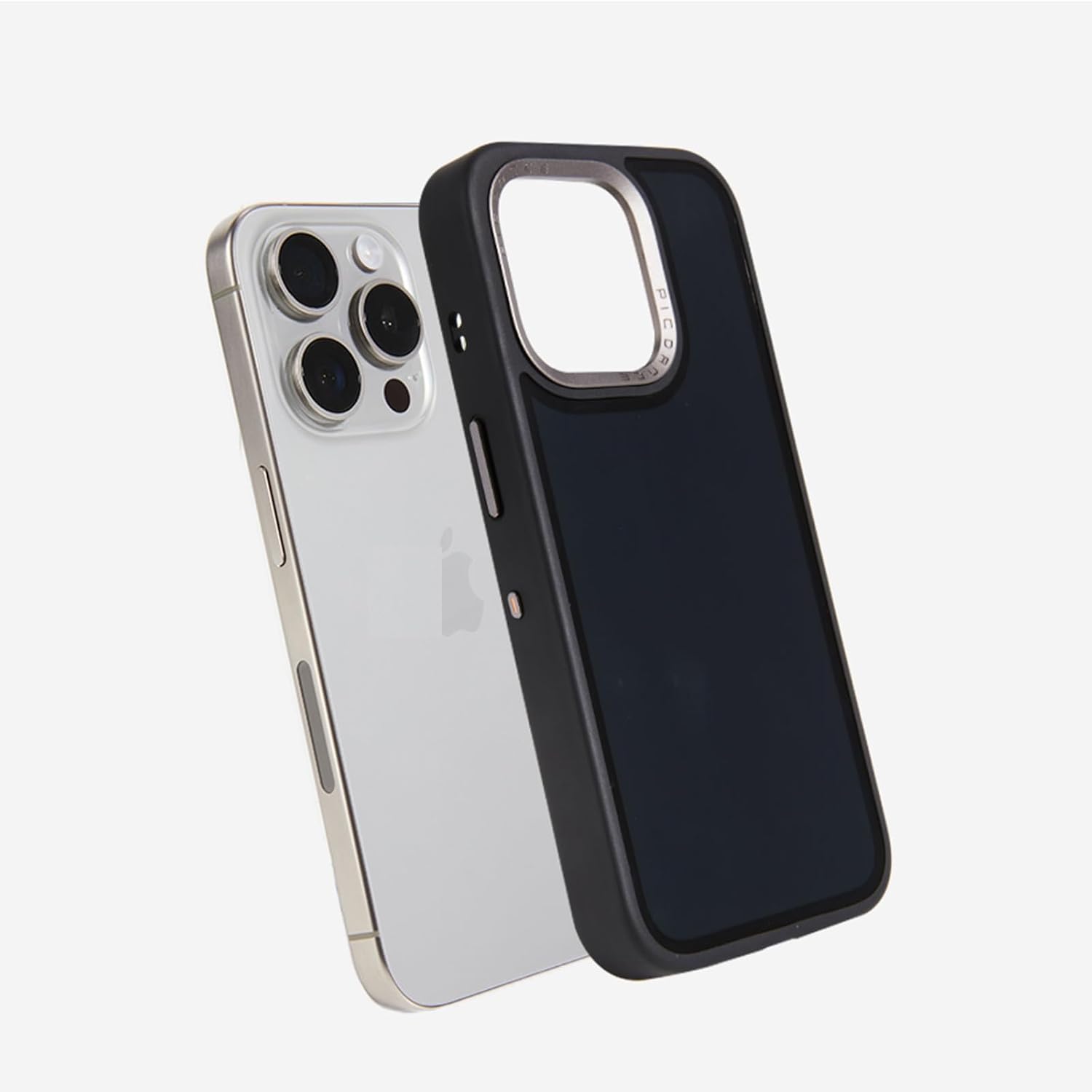 Smart LED Art Display Phone Case for iPhone 15 Pro Case, DIY Graffiti GIF Animation Image Text Programmable 16x16 LED Screen with APP Control Black