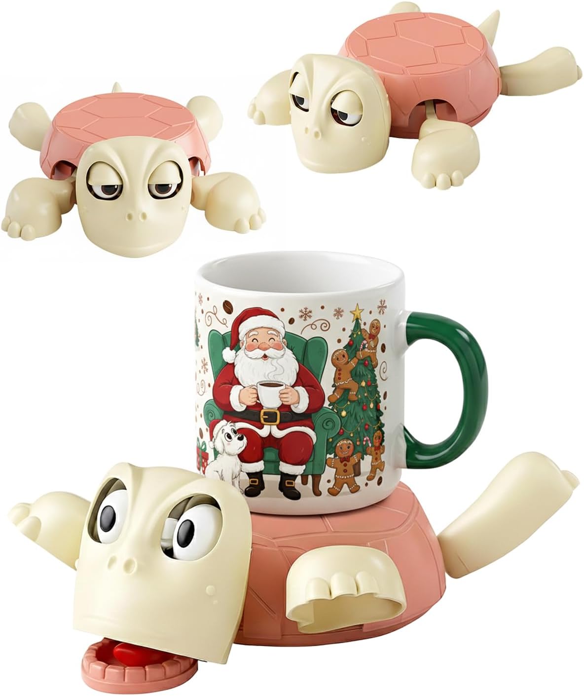 Wireless Charging Turtle Coaster | 3D Funny Turtle Wireless Charger & Drink Mat | Cute Desk Accessory