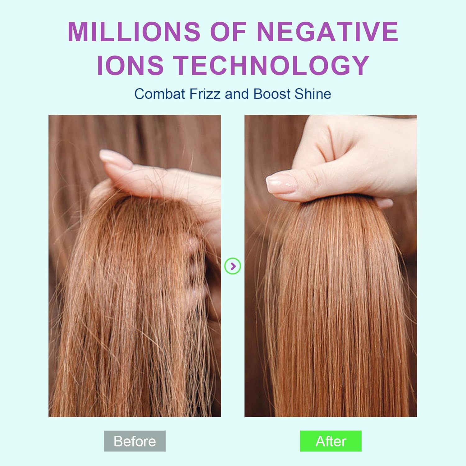 4-in-1 Travel Dual Voltage Hair Dryer Brush Blow Dryer Brush,Portable 2 inch Mini Hot Air Brush,Travel Hair Styler/Volumizer/Straightener/Curler,110-240V European Blow Dry Brush with EU&UK Plug