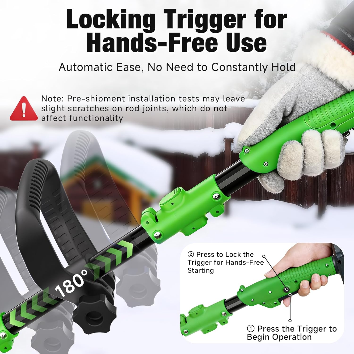 Electric Cordless Snow Shovel, 14.4-Inch | 24V | 5.0Ah Brushless Cordless Snow Blower with Battery and Charger, 26ft Throwing Distance, 5000RPM/Min, Snow Removal for Driveway/Steps/Patio/Sidewalk