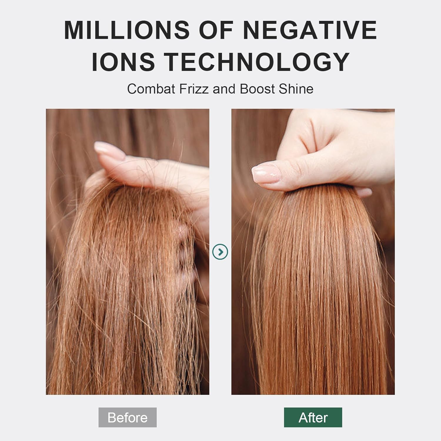 4-in-1 Travel Dual Voltage Hair Dryer Brush Blow Dryer Brush,Portable 2 inch Mini Hot Air Brush,Travel Hair Styler/Volumizer/Straightener/Curler,110-240V European Blow Dry Brush with EU&UK Plug