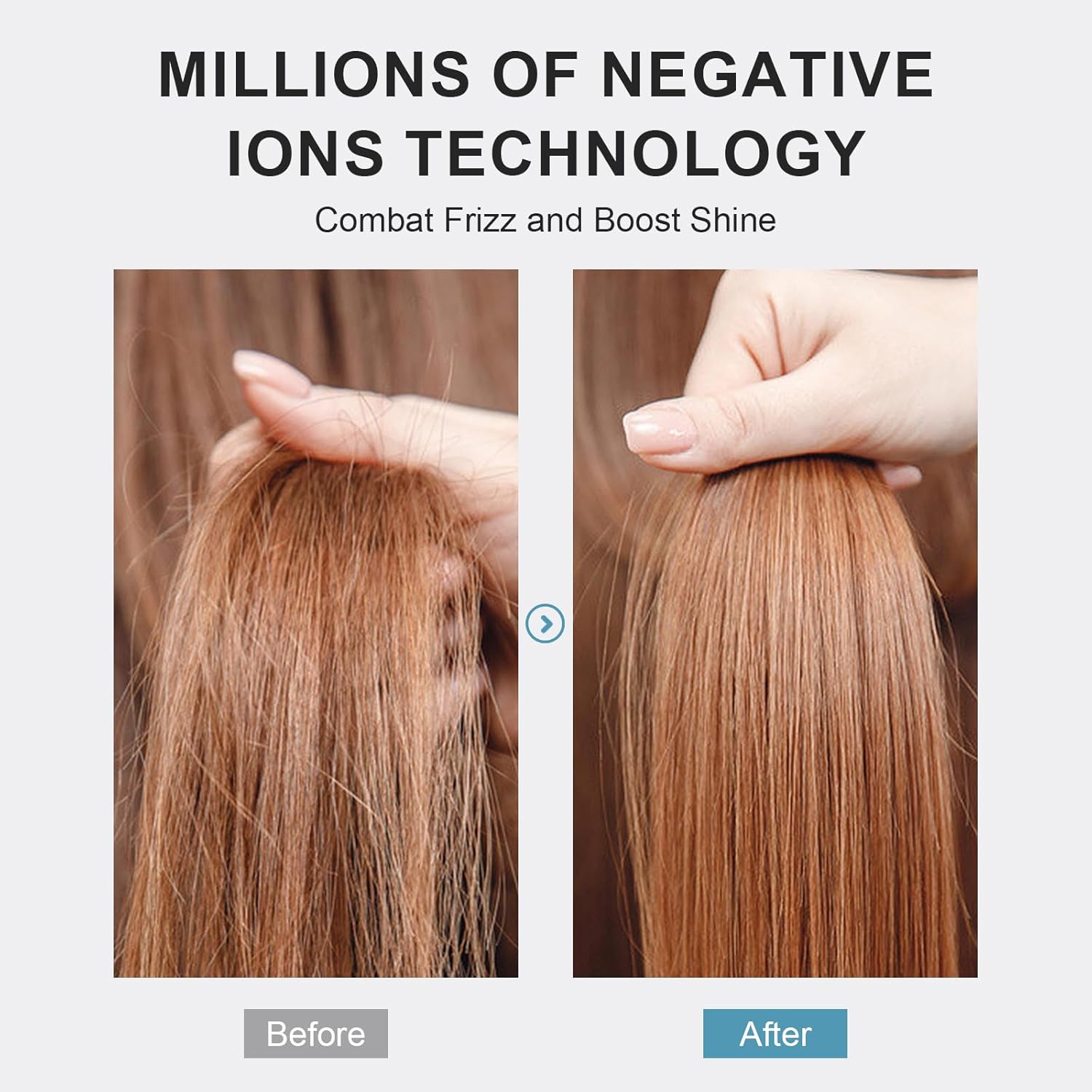 4-in-1 Travel Dual Voltage Hair Dryer Brush Blow Dryer Brush,Portable 2 inch Mini Hot Air Brush,Travel Hair Styler/Volumizer/Straightener/Curler,110-240V European Blow Dry Brush with EU&UK Plug