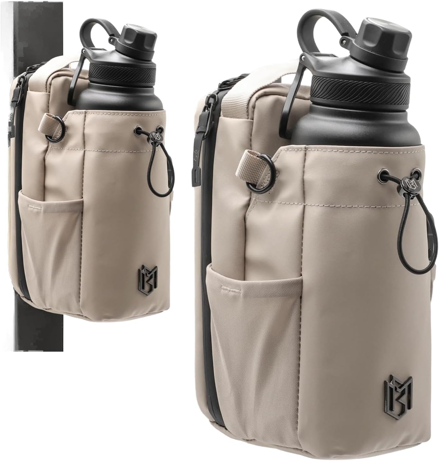 Magnetic Gym Bag for Men and Women – Sling Bottle with Magnetic Attachment | Water Bottle Holder, Gym Pouch, Crossbody Bag for Travel, Sports, Work, Fitness