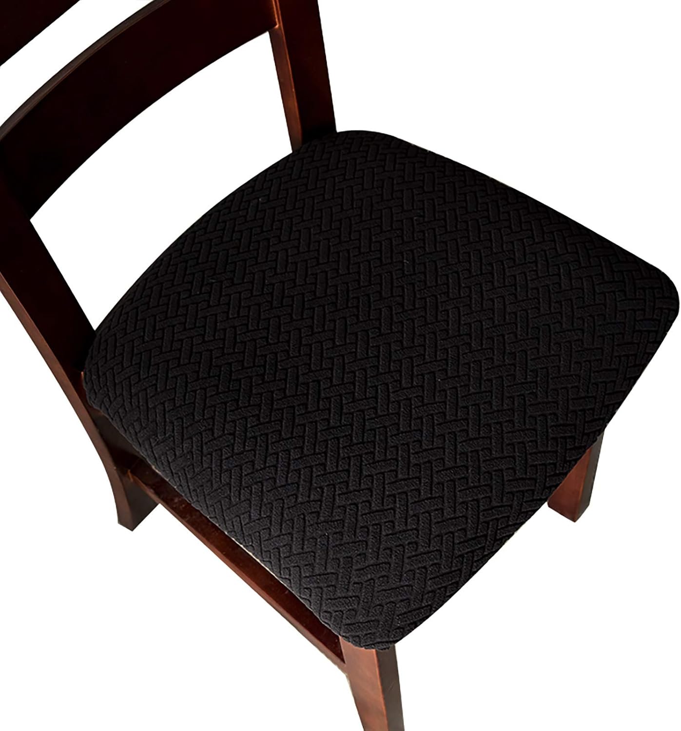 Genina Waterproof Seat Covers for Dining Room Chairs seat Covers Kitchen Chair Covers slipcovers (Beige, 4 Pcs)