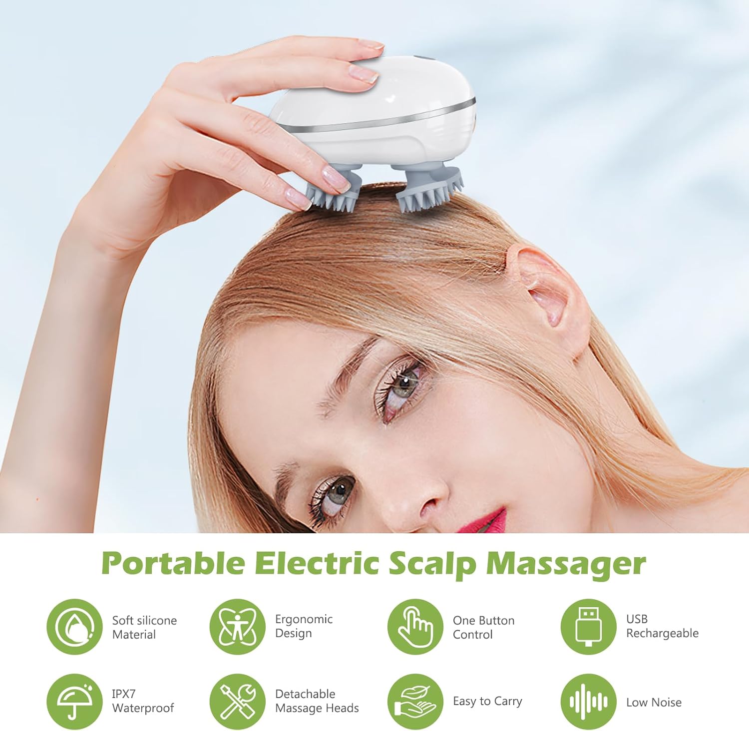 KeeKit Pet Massager for Dogs & Cats, Waterproof Handheld Massage Tool with 3 Speed Modes, Soothing Head & Body Massage, IPX7 Washable, USB-C Rechargeable, for Relieve Stress & Soothe Nerves