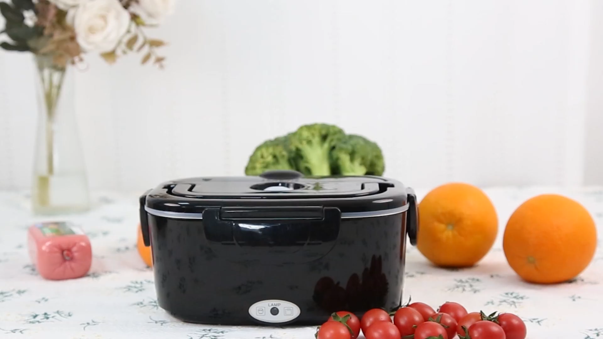 DUPASU Electric Lunch Box Food Warmer: 100W Heated Lunch Box for Adults, 1.8L Portable Fast Heating Lunchbox Food Heater for Car, Truck, Work, Travel, Lonchera Elctrica Porttil 12/24V/110-230V