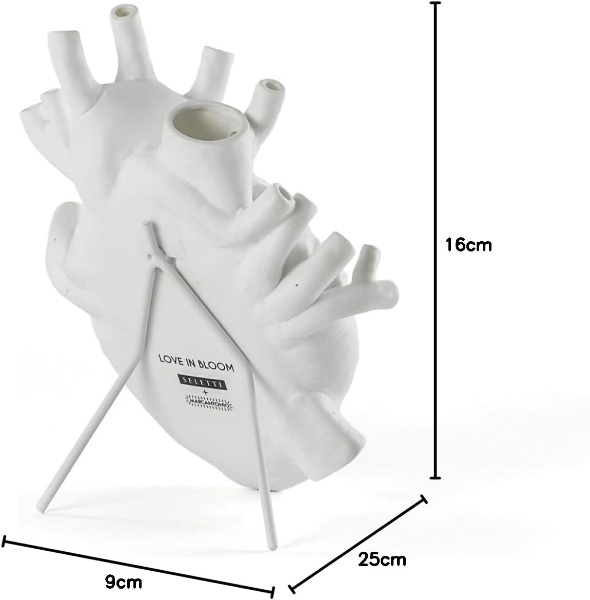 Seletti Love in Bloom White Heart Vase