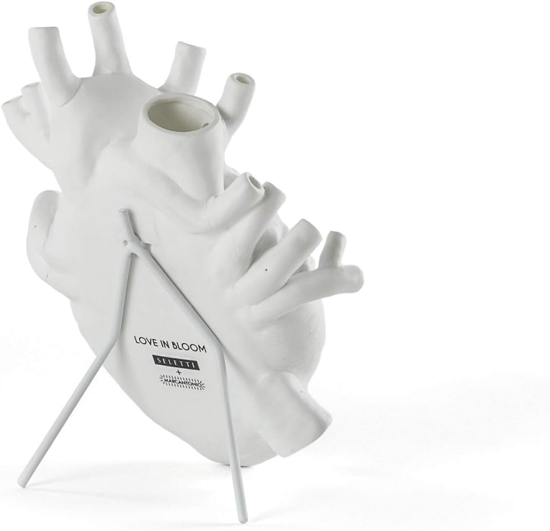Seletti Love in Bloom White Heart Vase