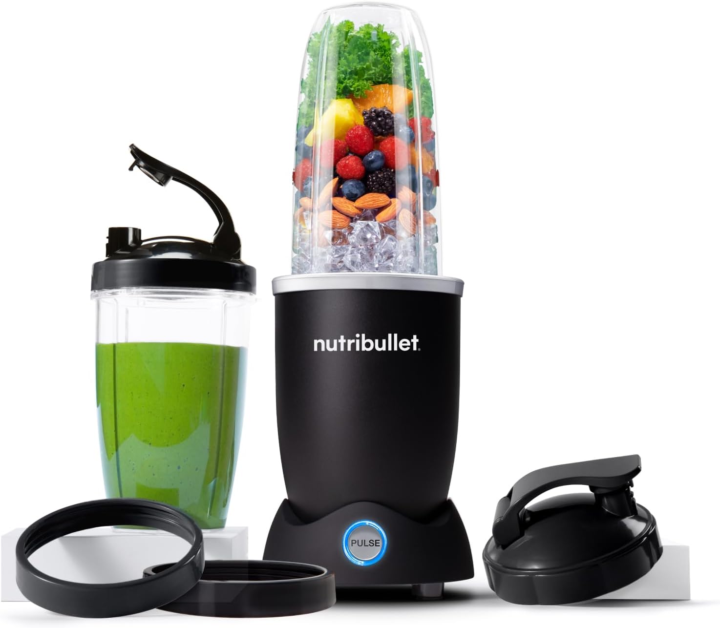 Nutribullet Pro 1200, Electric Blender, Grinder, Smoothie Blender, Multifunction Blender, Power 1200w, 700ml and 900ml Glasses, Black, NB120MB