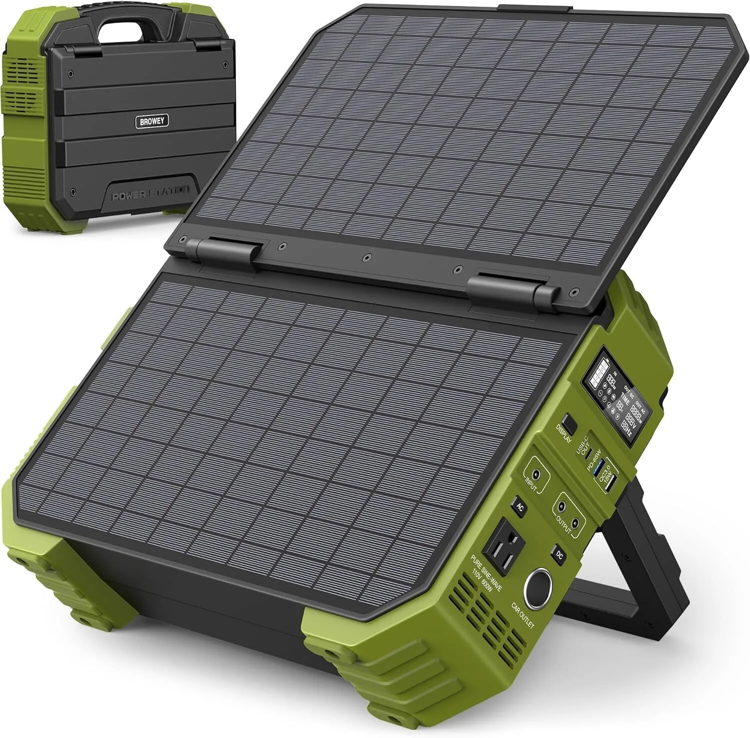 💥Last Day Buy 1 Get 1 Free💥Portable Power Station with Built-in Solar Panel💥