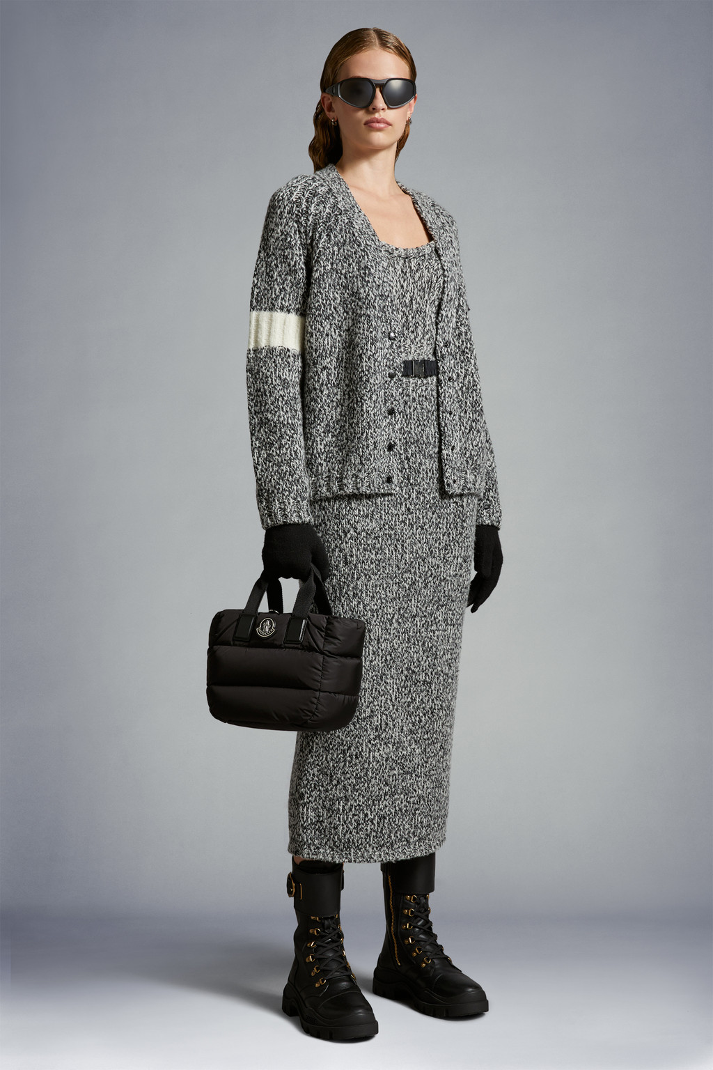 Mouliné Wool Pencil Skirt