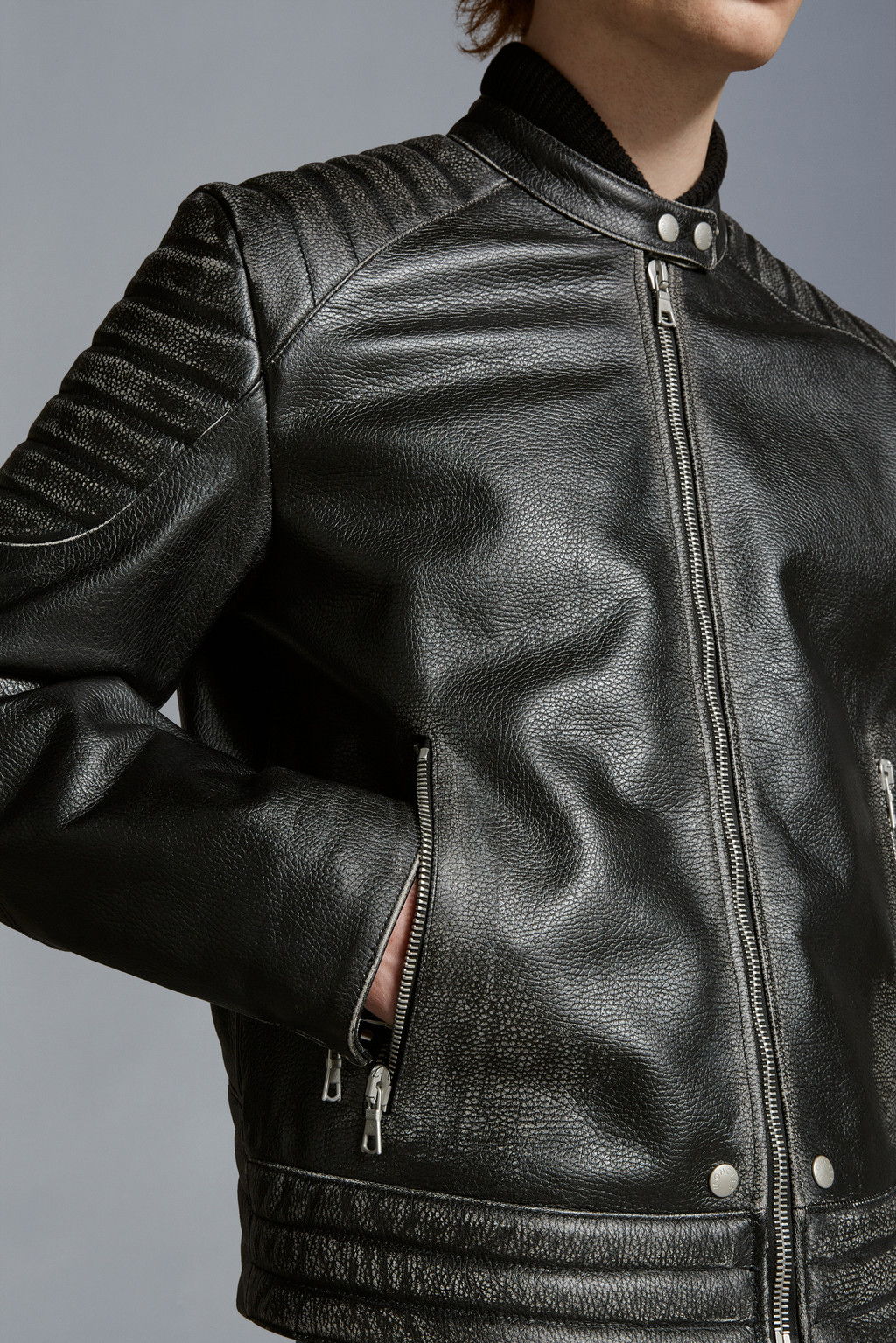 Vicsek Leather Down Jacket